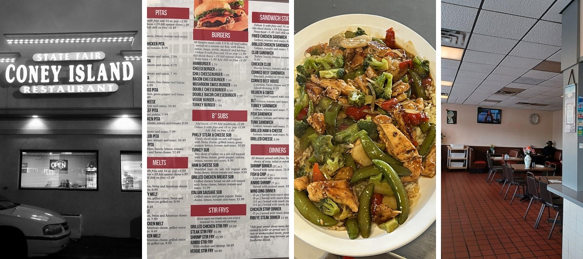 State Fair Coney Island Menu